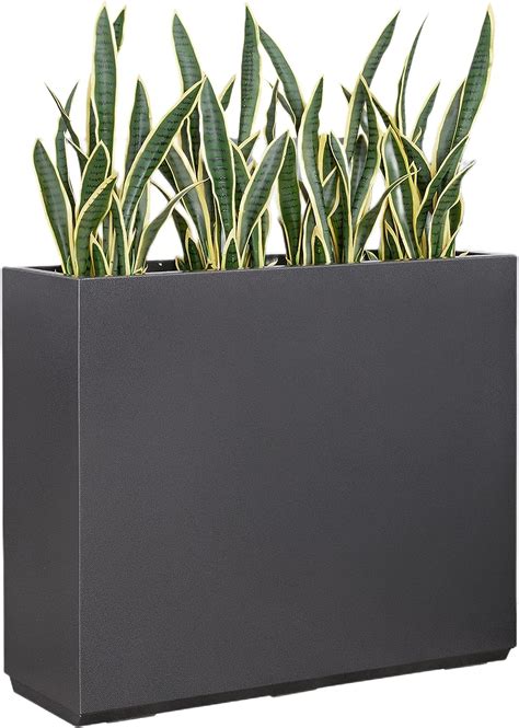 metal divider planter box|Metallic Outdoor Planter, 38Lx10Wx30H in, 66lb Box .